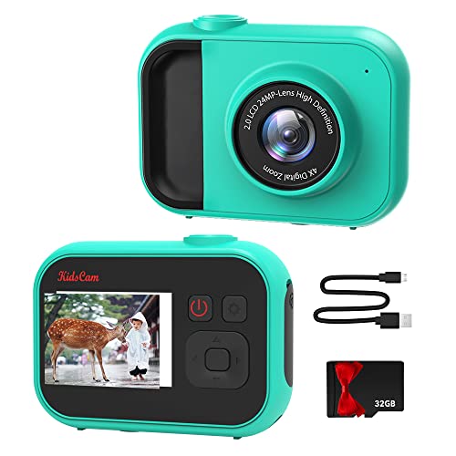 子供用カメラ デジタルカメラ キッズカメラ トイカメラ 1080P HD 撮影 録画 タイマー撮影 4倍ズーム 2.0インチ IPS画面 多機能 USB充電 子供用 デジタルカメラ 子供用 MP3/IPS画面/32GBメモリーカード付き連写 ミニカメラ 誕生日プレゼント 子供プレゼント 知育 教育おもちゃ 日本語説明書付