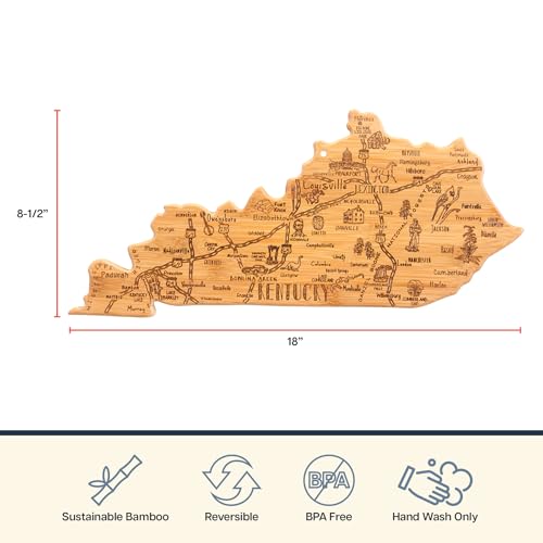 Tabla de cortar bamboo con forma de Kentucky miniatura 4