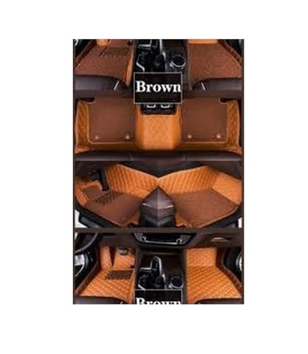 Image of 7D Premium Leatherette Car Foot Mat for Mini Cooper 2 Door | Luxurious & Elegant Look | 100% Waterproof and Dust Proof | Custom Fitted 7D Car Floor Tray Mat - Tan