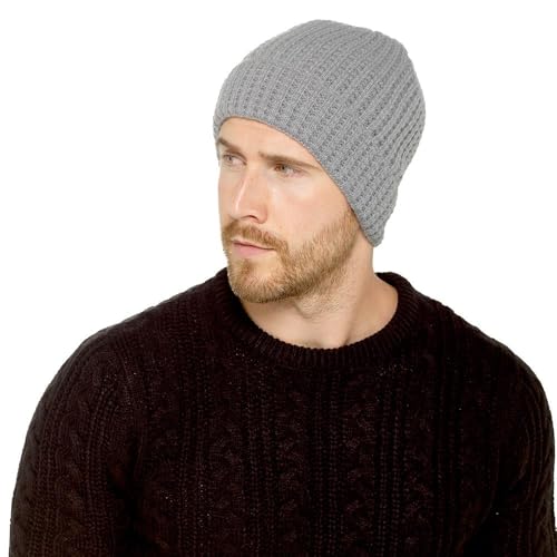 Bonnet tricoté pour homme A2Z à côtes popcorn, casquette d'hiver souple