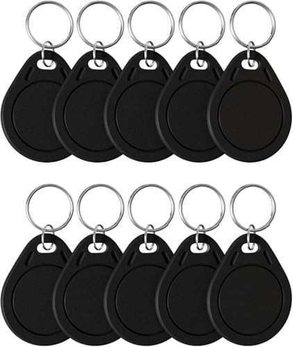 Image of 30 pcs BABIQT M1 Classic 1K Keyfobs S50 Tags RFID IC S50 Key Fob NFC Tags F08 Token Key Cards ISO14443A 13.56 MHz Black M1 Access Control Key Card for Entry Access Control System