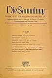  Die Sammlung : Zeitschrift für Kultur und Erziehung. (Jahrgang 1952 komplett).