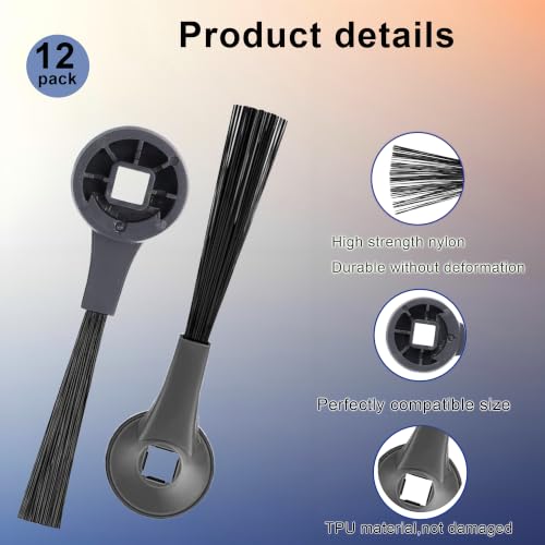 Image of Pymin 12Pcs Side Brush for Shark AI AV2501S,AV2501AE Robotic Vacuum Cleaner | Edge Sweeping Brushes for AV2630WA RV2502AE, RV2520AOUS, AV2510AOUS, av2510axus, RV2610WA, RV2610WD, RV2620WD Accessories