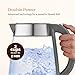 Speed-Boil Water Electric Kettle, 1.7L 1500W, Coffee & Tea Kettle Borosilicate Glass, Wide Opening, Auto Shut-Off, Cool Touch Handle, LED Light. 360° Rotation, Boil Dry Protection