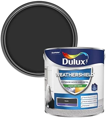 Dulux Weather Shield Quick Dry Satin Paint, 2.5 L - Black