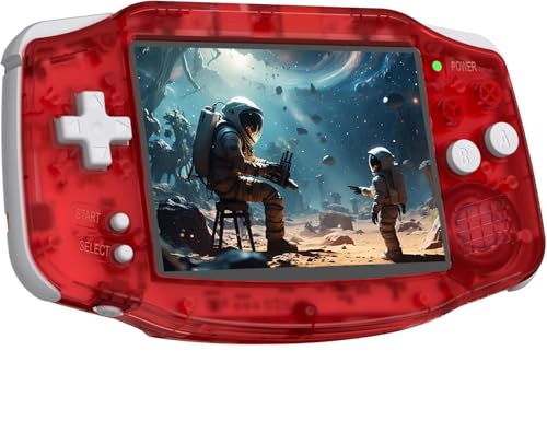 Anbernic RG 34XX Whatskoハンドヘルド携帯ゲーム機 LinuxシステムH700 3.4インチIPS WiFi/Bluetooth機能 振動モーター 日本語対応 32GB 透明赤