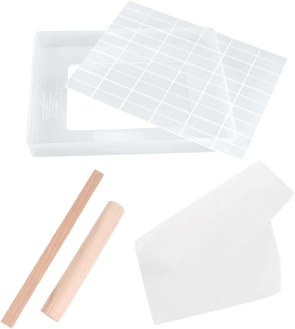 SECFOU 5pcs Nougat Making Tools Kit Non-stick Candy Mold Sticks and Mat Baking for Nougat Biscuits and Chocolates