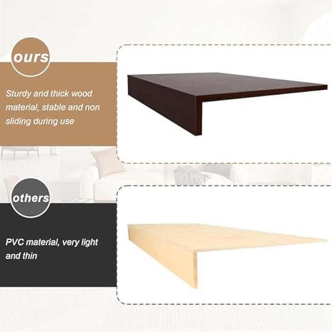 4Pcs 24x12Inch Wood Covers for Wire Shelves, Solid Wood, Thick and Steady, Used for bathrooms, Kitchens, and Food Storage Rooms, Waterproof and Moisture-Proof, Wire Rack Covers (24 x 12 Inch)