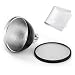 Godox AD-S2 Standard Reflector with Soft Diffuser and PERGEAR Cleaning Cloth for Godox AD200 AD180 AD360 AD360II Flashes