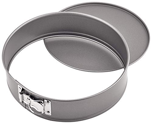 Winco HSP-042, 24 Gauge Aluminized Steel Springform Cake Pan with Detachable Bottom, Round Non-Stick Baking Form for Pie