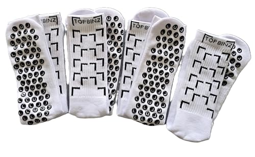 Grip Soccer Socks Anti Slip Non Slip Mens Womens Athletic Socks for Soccer Futbol Footbal Basketball, 2 Pair, 4 Pair2