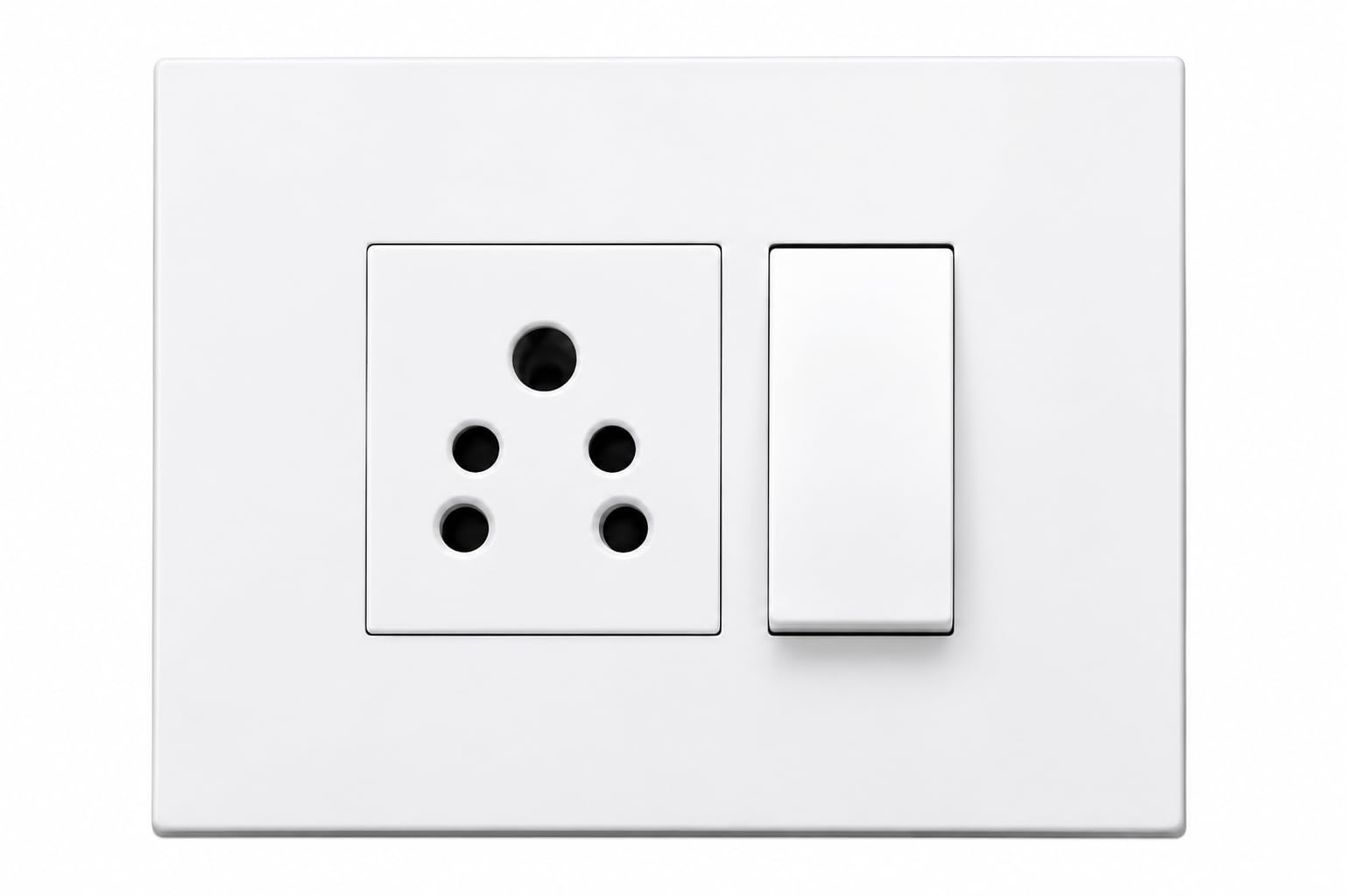 2A Electric Switch Board with 5-Pin Socket and 1 Toggle Switch, White, Pack of 10-image-8