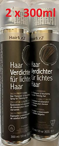 Voorraadaanbieding! 2 x Hairfor2 haarverdichtingsspray 300 ml (lichtblond)