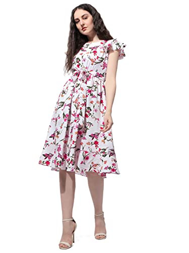 Image of OOMPH! Women's Western & Fusion wear White Western Dresses for Women - md508