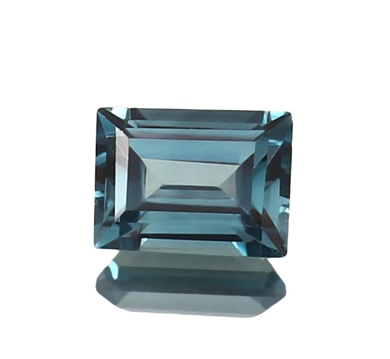 Tourmaline indicolite 8x6mm en taille émeraude pour créer votre bague DIY