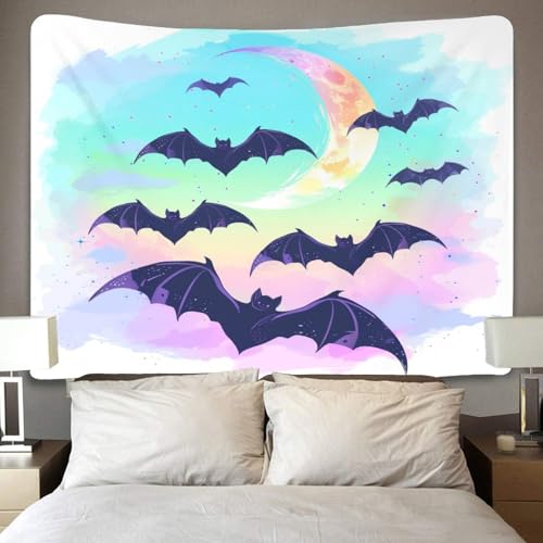 Tapiz de pared KaleidoKit de 150x200cm con estampado 3D de murciélagos para renovar tus espacios 4