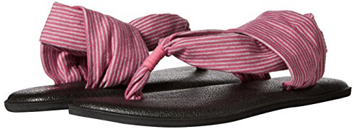 Sanuk Kids Girls' Y Yoga Sling Burst, Fuchsia/Purple Stripes, 6/7 M Us Big Kid #TOP6