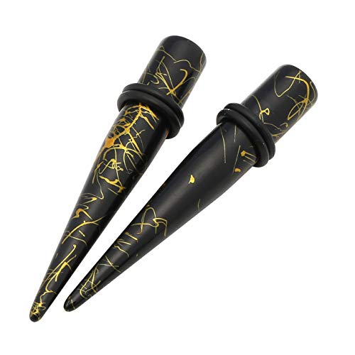 Bopreina 28Pcs Ear Stretching Kit Acrylic Tapers And Plugs O-Ring Gauges Expander Set Body Piercing Jewelry 14G-3/4" #TOP2