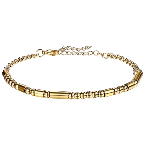 Flongo Pulsera Inspiradora Con Código Morse: Pulsera Ajustable De Acero Inoxidable Con Cuentas - Un Regalo Único Para Amigos Y Parejas