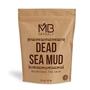 MB Herbals Dead Sea Mud 227 Gram | Half Pound | Nourishes Exfoliates Softens & Detoxify the Skin | DRY CLAY POWDER