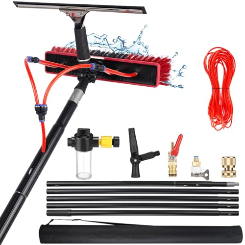 Nettoyage de vitres avec brosse extensible de 8m, alimentation eau et raclette de toit - 2
