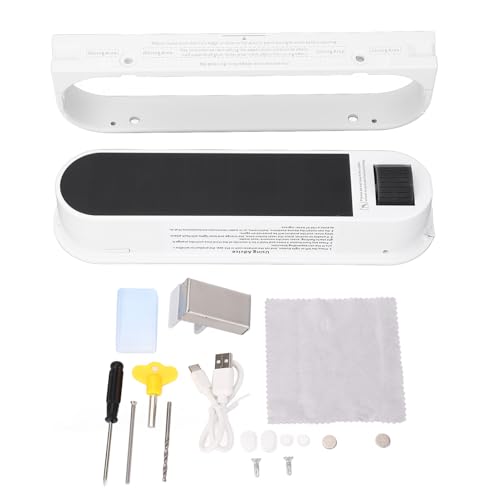 Yosoo Empujador de Ventana Automático, Control Inteligente por Aplicación WiFi con Temporizador, Alimentado por Energía Solar para Configuración Inalámbrica, Motor Silencioso para