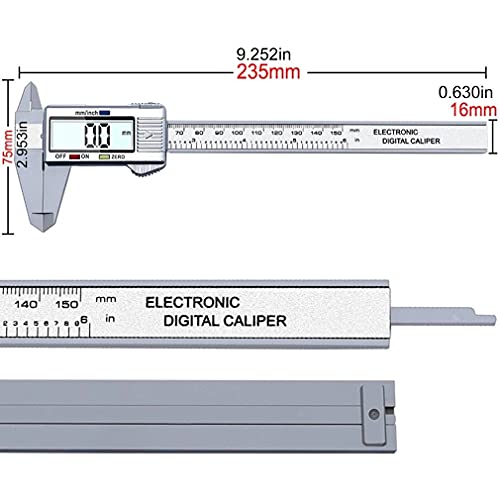 Suwmiarka Cyfrowa Metalowa 0-150 Mm, Elektroniczna, Precyzyjna, Suwmiarka, Mikrometr, Linijka, Plastikowe Narzędzia Pomiarowe, Linijka Led Z Dużym Ekranem
