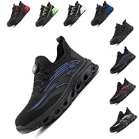 Loiston Scarpe Antinfortunistiche Uomo Donna Leggere Scarpe da Lavoro Scarpe Sicurezza Antiscivolo Jack-1 Blu EU37