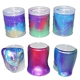 BSTYU Galaxy Slime Barrel of Slime Fuffly Slime Mud Sludge Putty - Wet, Non Sticky, Stress Relief, Super Soft & Squishy Slime Toy Kit for Kids and Adults, 6 PCS