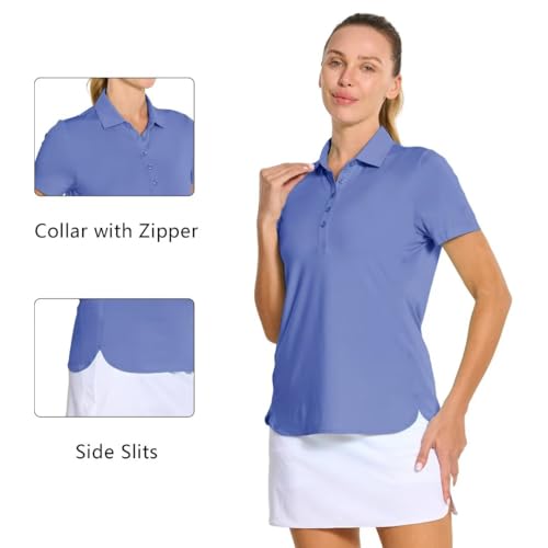 M MAELREG Womens Golf Shirt Short Sleeve Casual Lightweight Quick Dry Collared Tennis Polo Shirts for Women — view 5