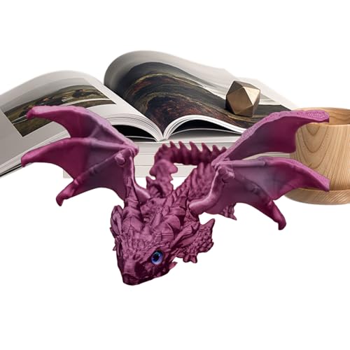 Figure di drago per bambini, statuette di drago articolate flessibili, Executive Desk Fidget Toys, Home Desktop Display Decor per libreria o armadio