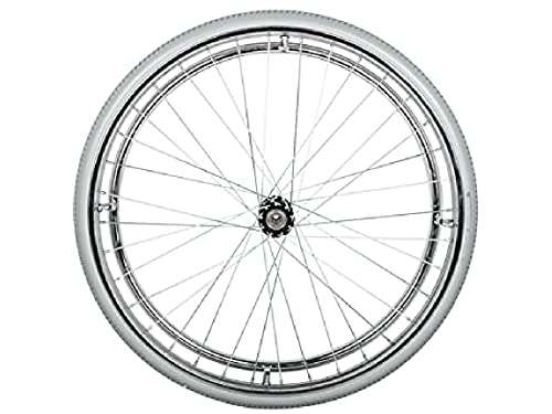 Ruota singola Posteriore Solida, Ricambio per Carrozzina Gima Oxford Plus, diam. 61 cm