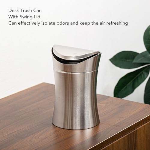 Bote de basura de escritorio compacto para baño y hogar 304 5