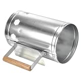 ibasenice Grillkohleanzünder mit Holzgriff Verzinkter Anzündkamin für...