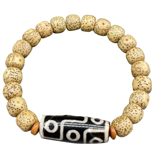 [Tizuqe] Classical Star Moons Bodhi Lightweight Sturdy Unisex Buddhist Beads Wristband for Daily Wear and Travel City Styles Bod