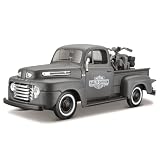 Maisto 1:24 Scale 1948 Ford F-1 Pickup and Harley Davidson 1942 WLA Flathead Diecast Vehicles
