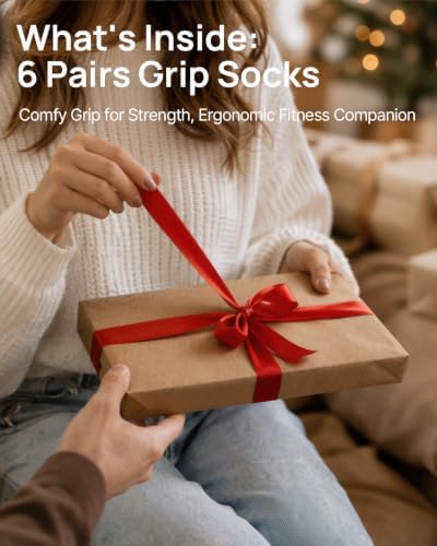 YOTTOY Pilates Grip Socks Women 6 Pairs, Non-Slip Ankle Yoga Socks — view 6