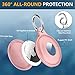 Lanteso AirTag Keychain for Apple Airtags Holder, [Full Body Shockproof][Waterproof ] [Dustproof][Anti-Scratch] Airtag Case for Wallet, Luggage, Cat, Dog, Pets