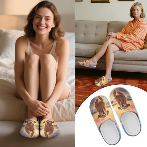 House Slippers for Women Fluffy Cozy Bedroom Slippers for Men Home Wear 7