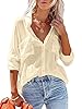 Breezy Lane Button Down Shirt Coverup for Women Be... #1