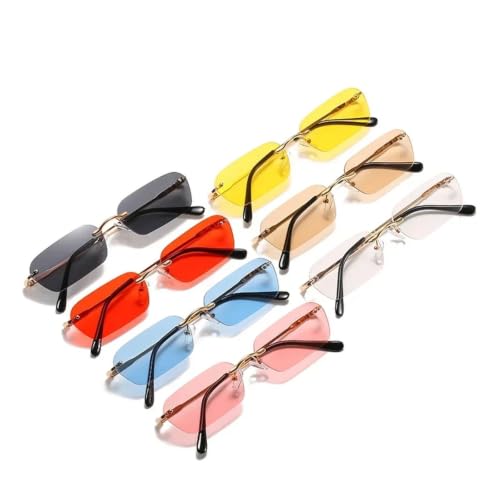 Lunettes de soleil rectangulaires légères anti-marques sans monture - 7