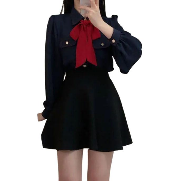 Camisas de oficina de manga larga estilo coreano para mujer