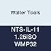 Walter Tools NTS-IL-11 1.25ISO WMP32 Carbide NTS Threading Inserts, Internal Thread, Full Profile, ISO Metric 60 Degree (Pack of 10)