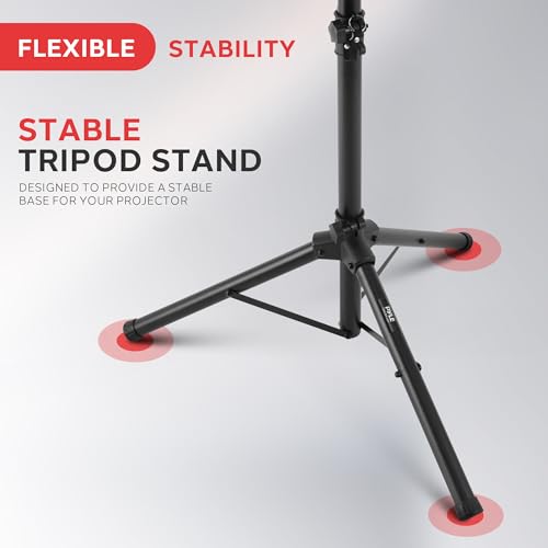 Evrensel Projektör Standı - Yükseklik ve Açı Ayarlanabilir Tripod Standı - Dizüstü Bilgisayarları, Bilgisayarları, DJ Ekipmanlarını ve Projektörleri Tutar - Ağır Hizmet - Sahne, Stüdyo ve Ofis