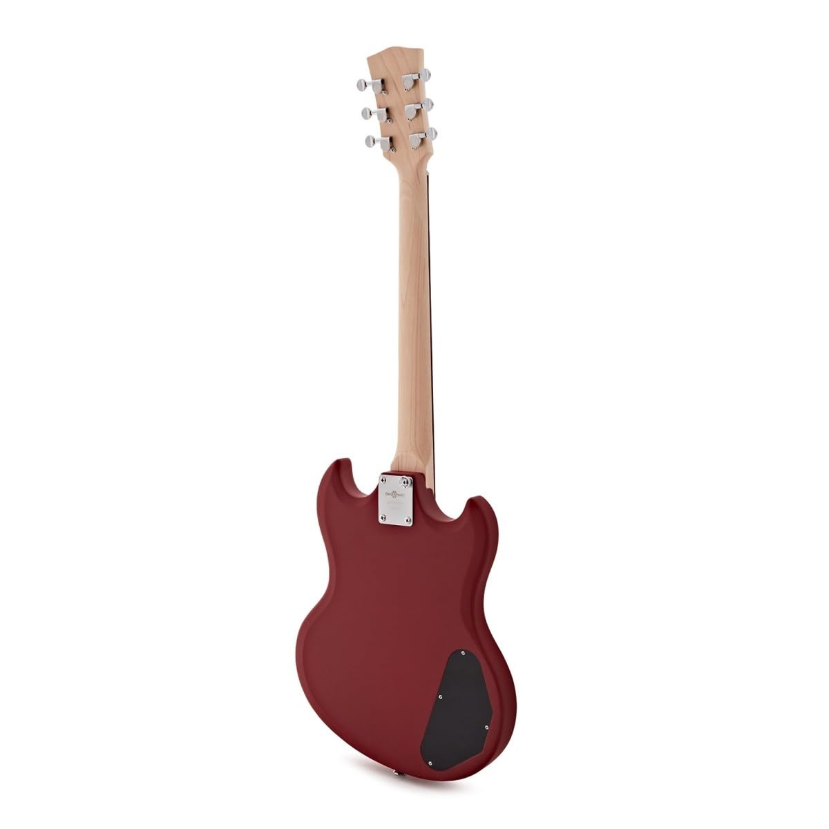 Chitarra Elettrica Brooklyn per Mancini + Ampli 15W, Rossa | Ampli Portatile con EQ 2 Bande e Uscita Cuffie, Manico Comodo e Corpo Leggero, Set Completo di Accessori Incluso