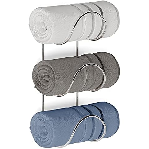 Wallniture Boto Bathroom Towel Rack Wall Mounted Bathroom Organizer Cover