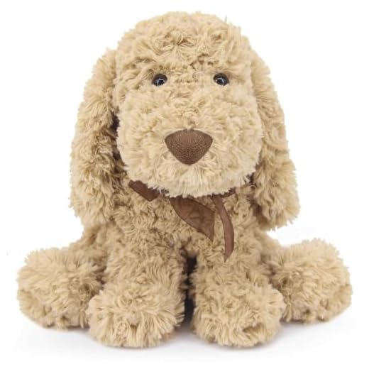 WEIGEDU Poodle Puppy Goldendoodle Stuffed Animal, Adorable Toy Dog Labradoodle Plush for Kids Boys Girls Birthday Easter Christmas Bedtime Gift, 11.8“ Golden