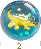 Vista 3 de ArtCreativity Bolas de rebote de dinosaurio de 2 pulgadas, juego de 12, bolas para niños con dinosaurio 3D en el interior, juguetes al aire libre