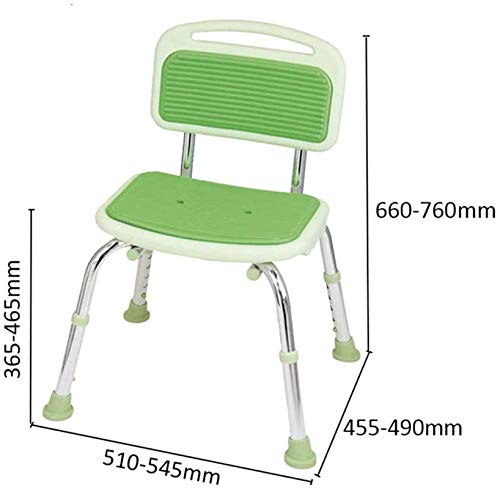 DDTP Adjustable Aluminum Shower Stool with Backrest #TOP11