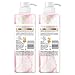 Pantene Sulfate Free Shampoo and Conditioner Set, Rose Water, Soothing and Moisturizing, Infused with Vitamin B5, for all Hair Types, Safe for Color Treated Hair, Pro-V Blend, 17.9 Fl Oz Each, 2 Pack